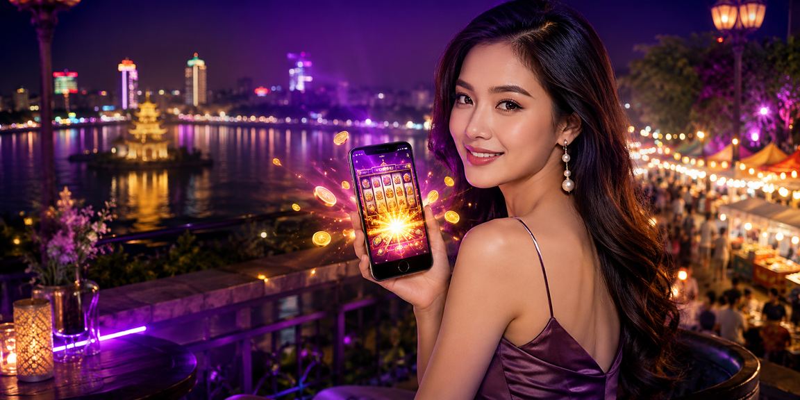 Trò chơi slots và casino đêm khuya tại chợ đêm Hà Nội